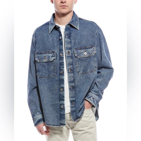 HUGO Boss Blue Label Ebolt Shirt- Navy Denim- Size XXL
